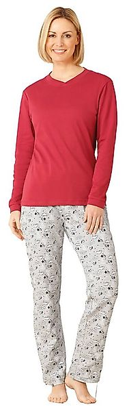Hajo Schlafanzug Modisches Damen Pyjama lang (2 tlg) Pinguine und Eisbären günstig online kaufen