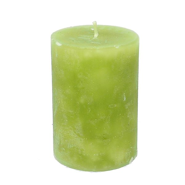 B&S Stumpenkerze Rustikkerze durchgefärbt limone 10 günstig online kaufen