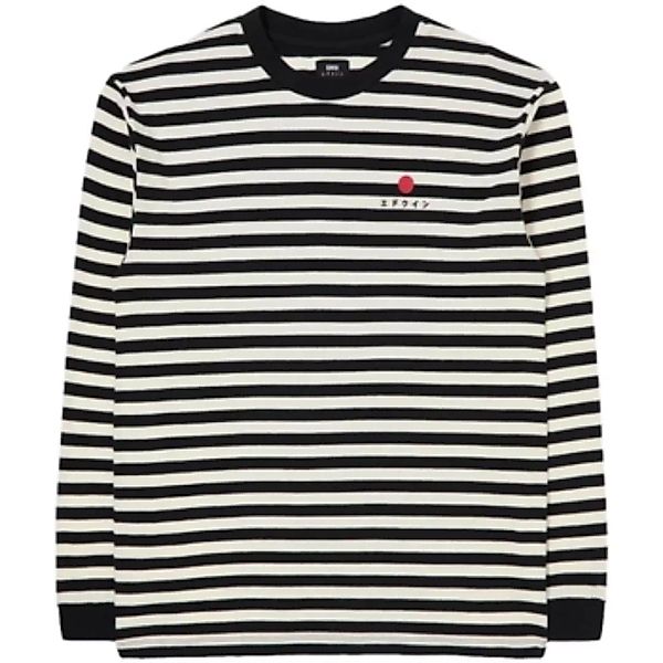 Edwin  T-Shirts & Poloshirts Basic Stripe T-Shirt LS - Black/White günstig online kaufen