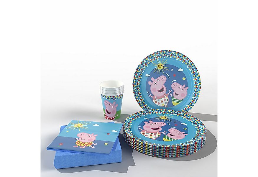 Party Factory Dekoteller Peppa Pig Party-Set Einweggeschirr 36-teilig, für günstig online kaufen