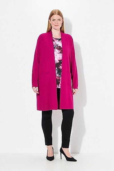 Ulla Popken Langjacke Strickjacke lange offene Form weicher Feinstrick günstig online kaufen