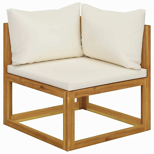 vidaXL Sofaelement Modular-Ecksofa mit Cremeweißen Kissen günstig online kaufen