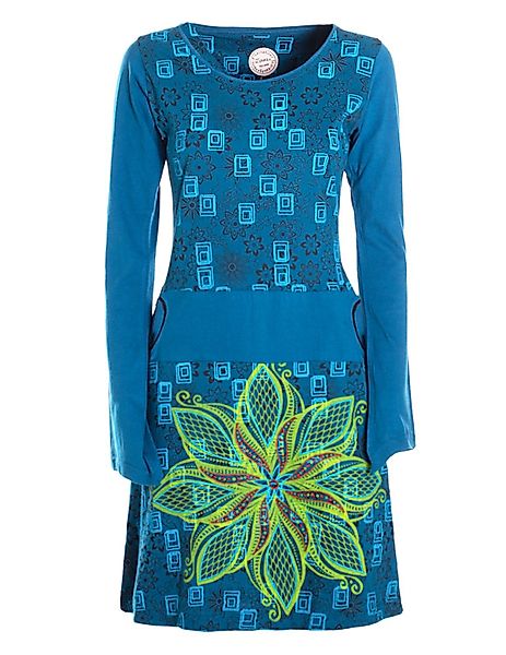 Vishes Jerseykleid Damen Baumwolle Casual Kleid günstig online kaufen