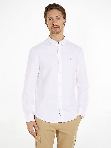 Tommy Jeans Langarmhemd TJM ENTRY REG OXFORD SHIRT mit Logoprägung günstig online kaufen