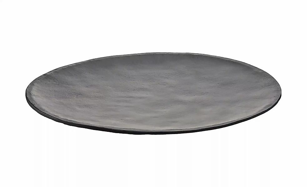 HOME STORY Deko Teller   ¦ schwarz ¦ Aluminium ¦ Maße (cm): H: 2  Ø: 43 Acc günstig online kaufen