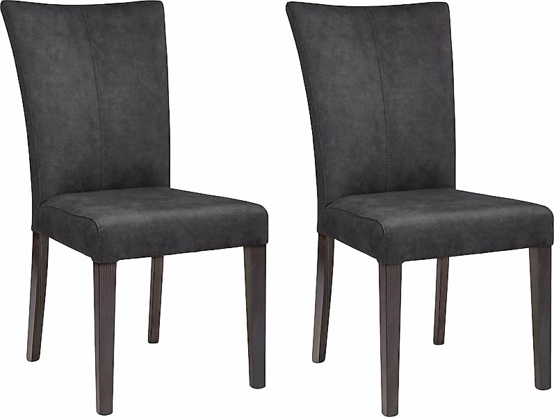 Home affaire 4-Fußstuhl "Aspen" (Set) 2 Stk. Samtvelours Beine aus massiver günstig online kaufen