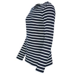 modAS Langarmshirt Damen Langarm-Shirt mit Streifen günstig online kaufen