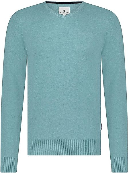 State Of Art Pullover mit V-Ausschnitt Himmelblau - Größe 3XL günstig online kaufen