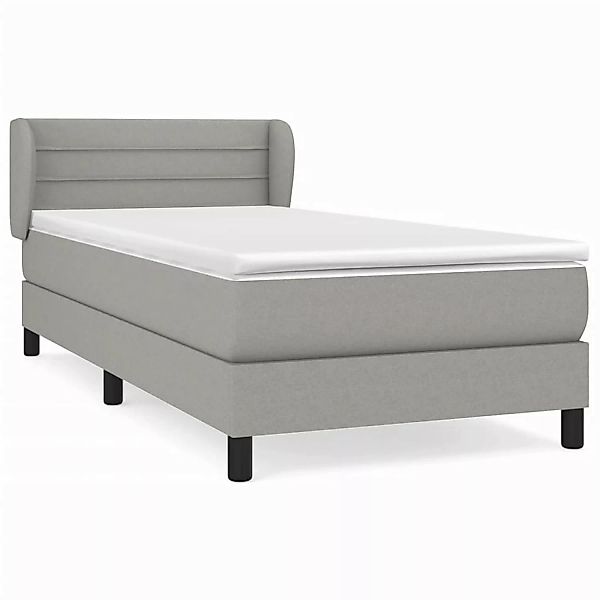 vidaXL Boxspringbett mit Matratze Hellgrau 100x200 cm Stoff1372011 günstig online kaufen