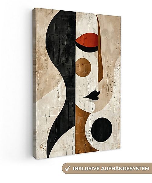 OneMillionCanvasses® Leinwandbild Gesicht - Abstrakt - Kunst - Formen, Foto günstig online kaufen