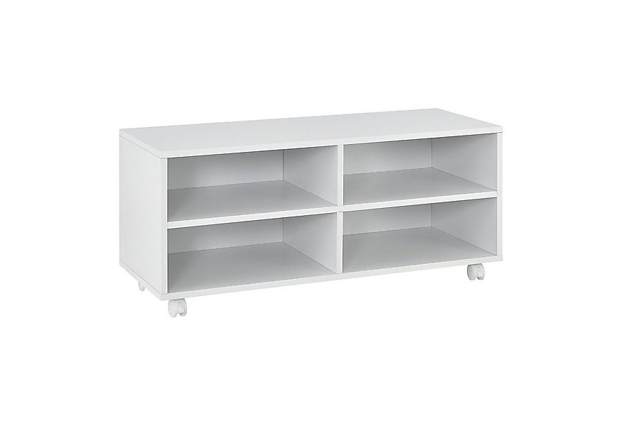 en.casa Lowboard, »Gränne« Rollbares Regal 90x35x40,5 cm Sideboard Weiß, ma günstig online kaufen
