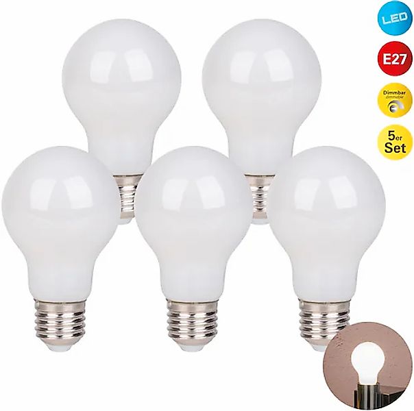 näve LED-Leuchtmittel »Daffy«, E27, 5 St., Warmweiß, 5er Set, dimmbar, 2600 günstig online kaufen