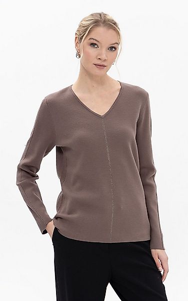 Passioni Strickpullover mit V-Ausschnitt günstig online kaufen