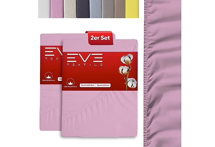 Eve Textile GmbH Spannbettlaken Spannbetttuch Bettlaken Spannlaken Spannbez günstig online kaufen