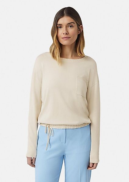 comma Longpullover Strickpullover Feinstrickpullover mit Durchzugkordel günstig online kaufen