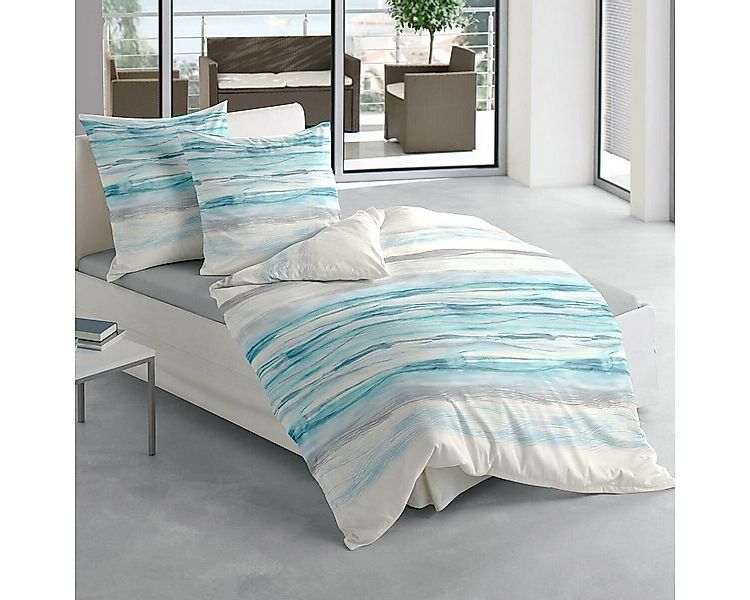 TRAUMSCHLAF Bettwäsche Wellen, Biber, 2 teilig, hochwertige Biber Qualität günstig online kaufen