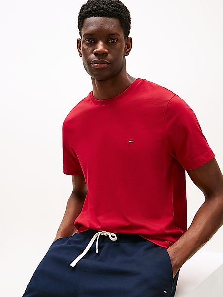 Tommy Hilfiger T-Shirt "ESSENTIAL REG FIT SOLID TEE mit Stickerei und Rundh günstig online kaufen