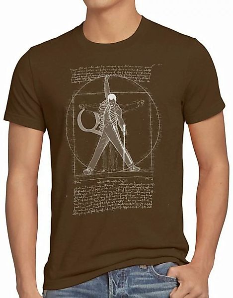 style3 Print-Shirt Herren T-Shirt Vitruvianischer Freddie da vinci live roc günstig online kaufen