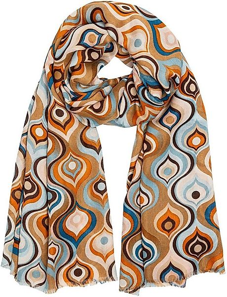 Caspar Modeschal SC520 Damen Schal mit stylishem 60er Retro Print günstig online kaufen