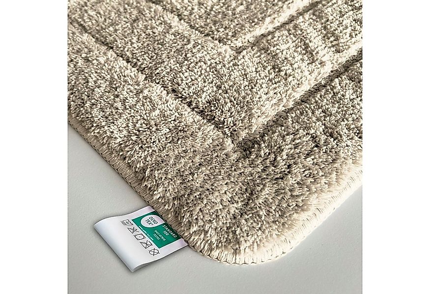 Kubus Badematte Atlas, Rutschhemmende Rückseite, Reckteckig, Polyester, In günstig online kaufen