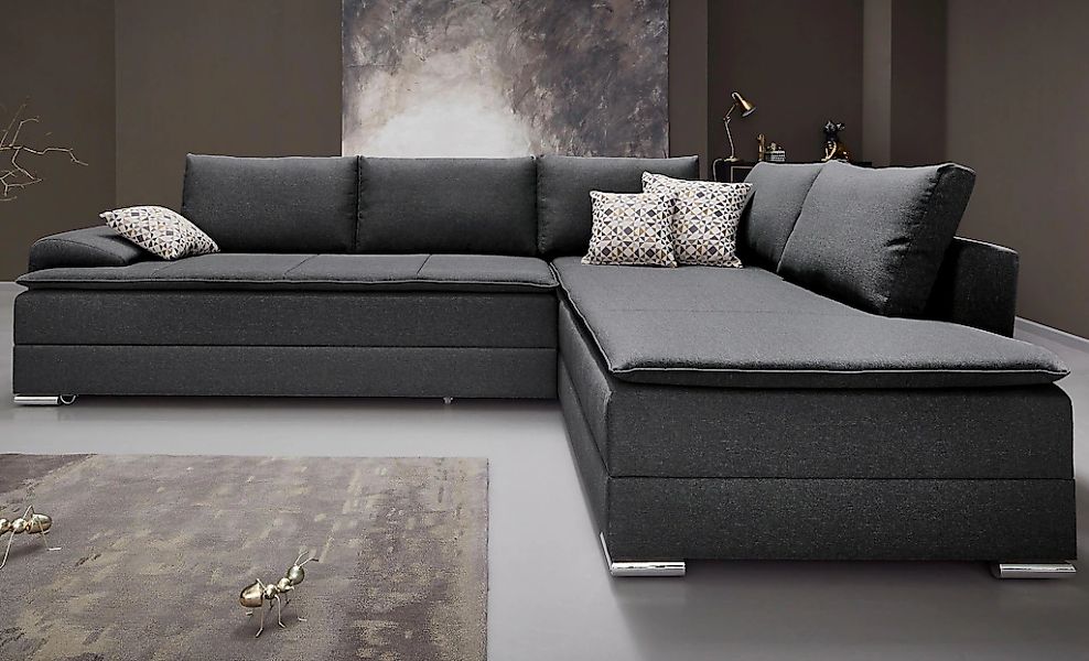 INOSIGN Ecksofa "Boxspringbett Night & Day L-Form mit Dauer-Schlaffunktion günstig online kaufen