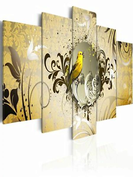 artgeist Wandbild Yellow bird singing mehrfarbig Gr. 200 x 100 günstig online kaufen