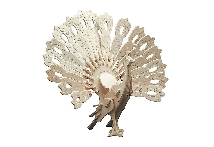 Pebaro 3D-Puzzle Holzbausatz Pfau, 852/1, 59 Puzzleteile günstig online kaufen