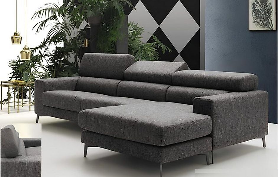JVmoebel Ecksofa Polster Wohnzimmer Ecke Textil Holz Sofa L-Form alfitalia günstig online kaufen