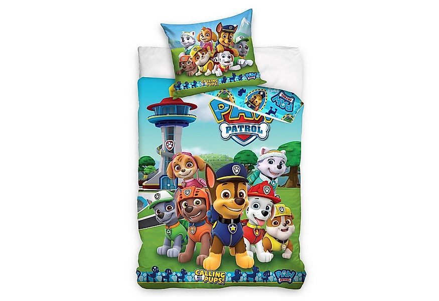 MTOnlinehandel Kinderbettwäsche Paw Patrol 135x200 + 80x80 cm, 100 % Baumwo günstig online kaufen