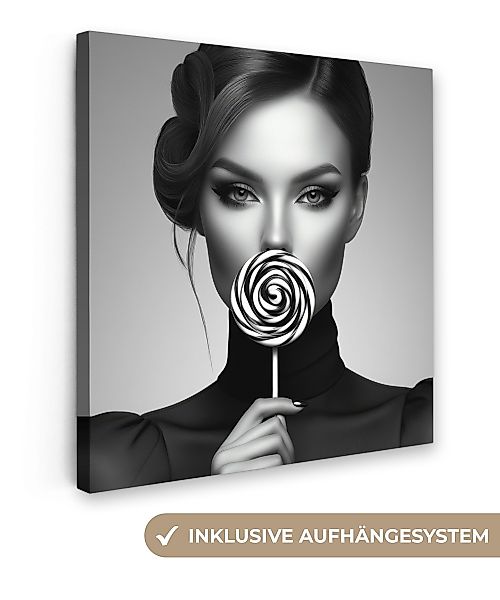 OneMillionCanvasses® Leinwandbild Frau - Lolly - günstig online kaufen