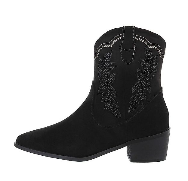 Ital-Design Damen Cowboyboots Western Westernstiefelette Blockabsatz Wester günstig online kaufen