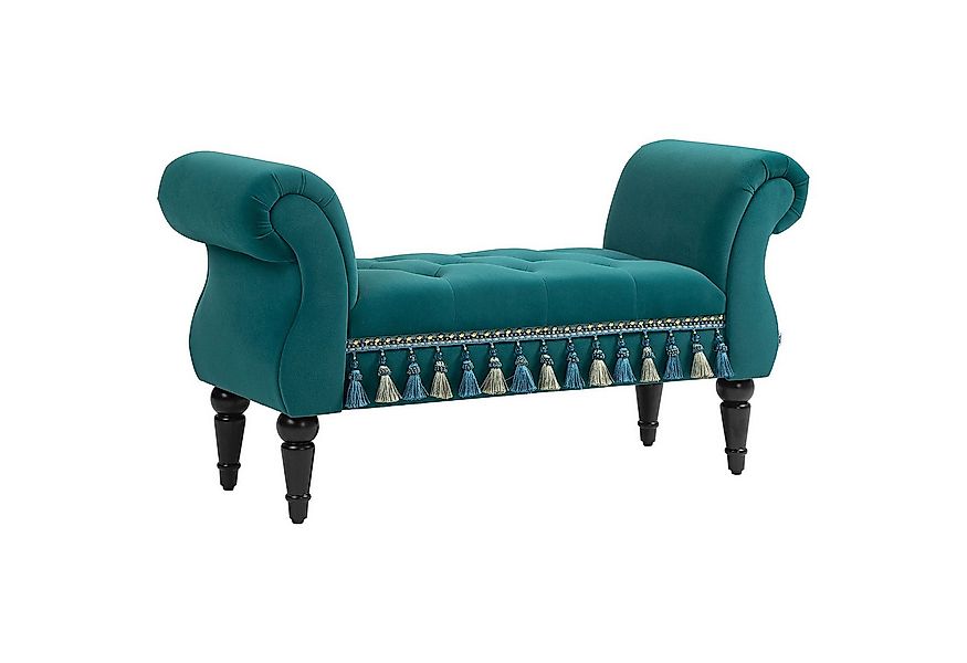 HOMCOM Polsterbank Hockerbank, Bettrbank mit Samtoptik (Sitzbank, 1-St., Sc günstig online kaufen