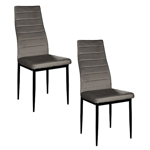 HTI-Living Esszimmerstuhl Stuhl Memphis Velvet Grau günstig online kaufen