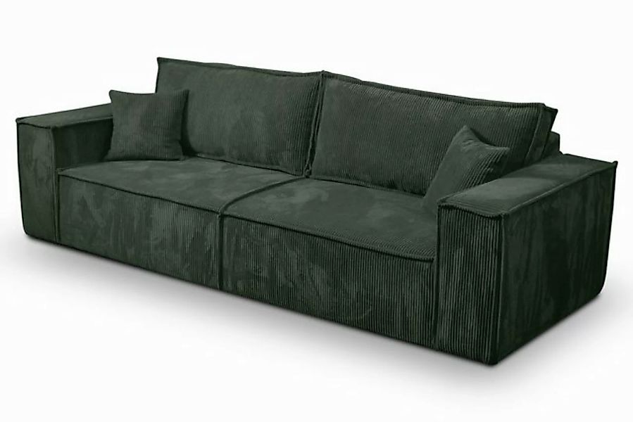 Compleo Schlafsofa MONA mit Bettkasten und Bettfunktion, Cordstoff, 3-Sitze günstig online kaufen