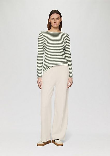 s.Oliver Stoffhose Weiche Wide Leg-Hose aus Baumwollmix Ziernaht günstig online kaufen