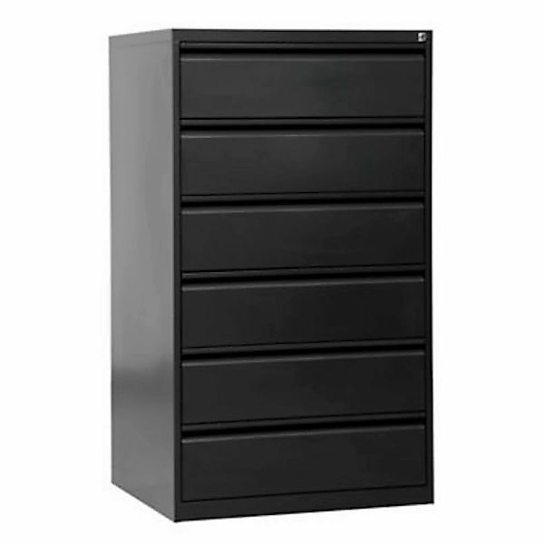 PROREGAL Karteischrank Mare 6 Schubladen HxBxT 132 x 76 x 62 cm Anthrazit günstig online kaufen