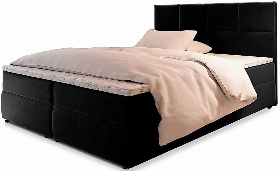 MASSENO Boxbett   ¦ schwarz ¦ Maße (cm): B: 160 H: 98 Betten > Polsterbette günstig online kaufen