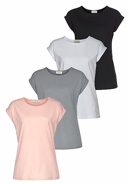 Boysens T-Shirt, (Packung), Kurzarm, basic, Rundhalsausschnitt, für Freizei günstig online kaufen