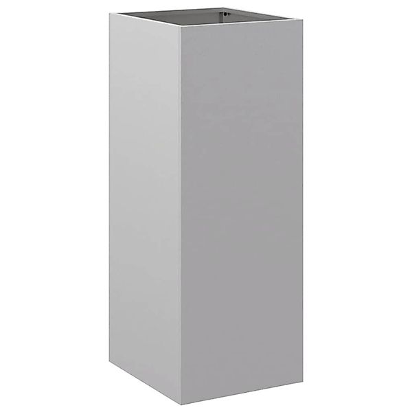 vidaXL Pflanzkübel Silbern 32x29x75 cm Verzinkter Stahl 841576 günstig online kaufen