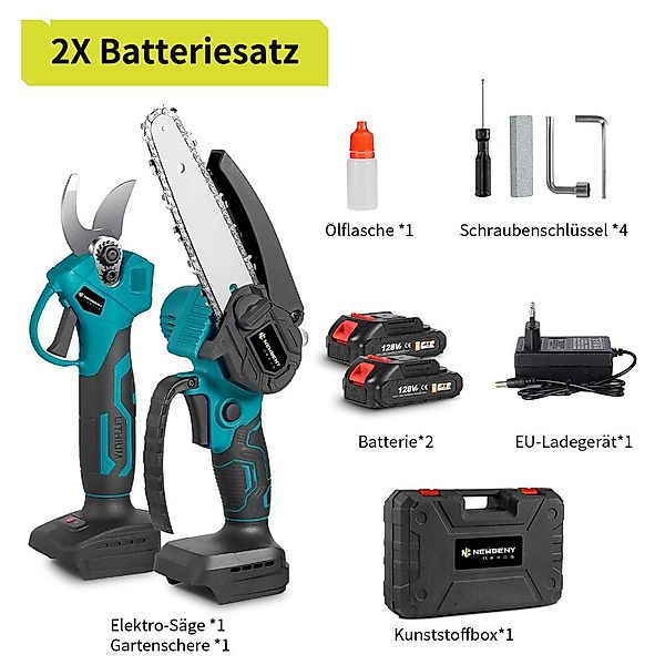 ONEVAN Akku-Kettensäge & Elektrische Gartenschere Akku günstig online kaufen