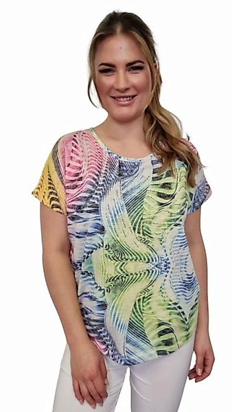 Estefania for woman T-Shirt Ausbrenner T-Shirt mit Allover-Print und Strass günstig online kaufen