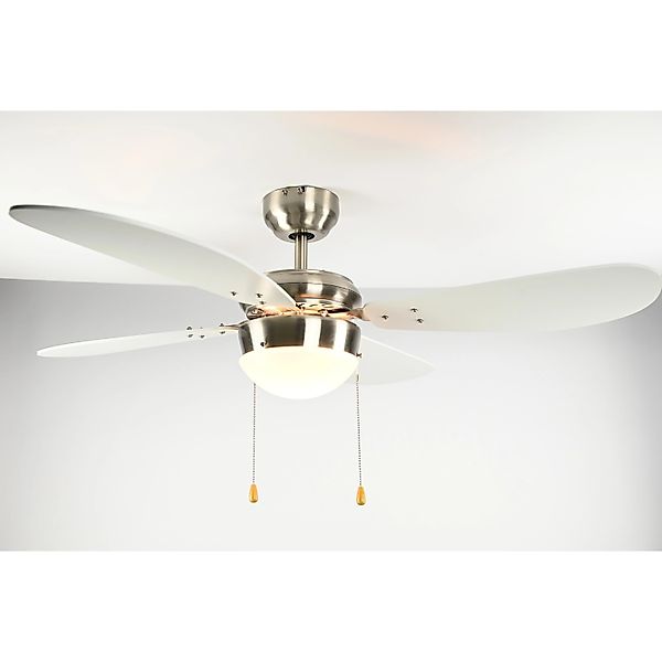 AIRERYDER Deckenventilator Classic 105 cm Nickel - Weiß mit Beleuchtung und günstig online kaufen