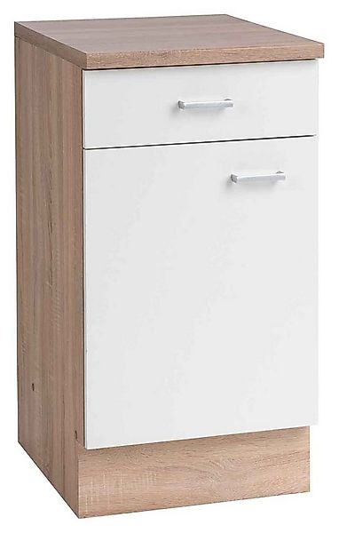 Menke Küchen Unterschrank SONEA, Eiche Sonoma Dekor, Weiß, Breite 40 cm günstig online kaufen