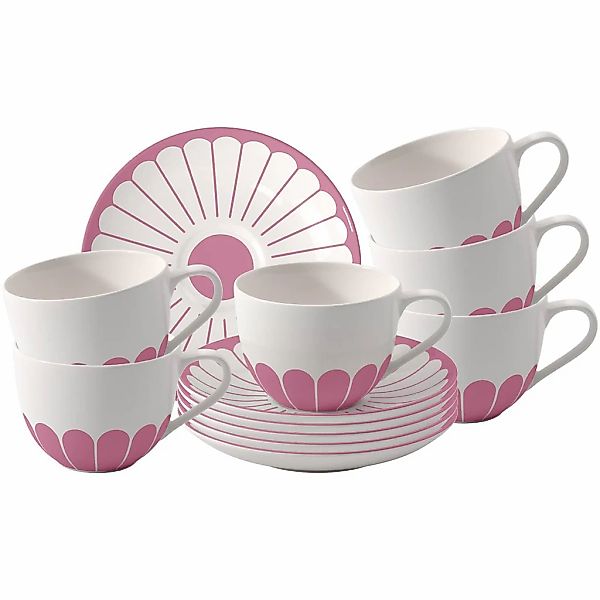 Villeroy & Boch Tasse "Kaffeetassen mit Untertassen Fleur Couleur 160 ml 6e günstig online kaufen