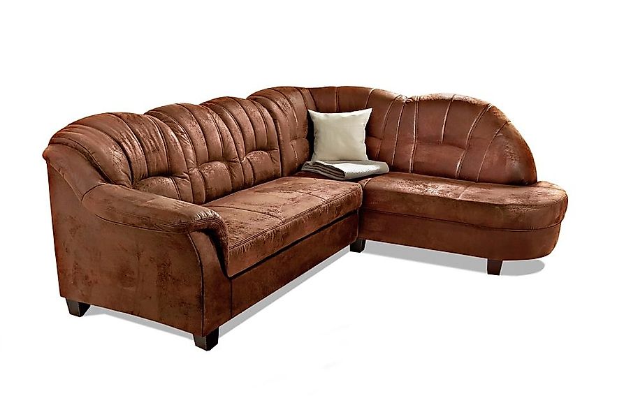 Home affaire Ecksofa "Budapest zeitlos & elegant, bequeme Armlehnen, L-Form günstig online kaufen