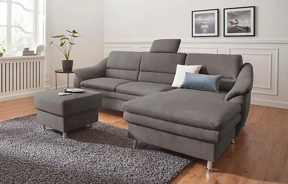 sit&more Ecksofa "Cardoso L-Form" mit Federkern, wahlweise mit Bettfunktion günstig online kaufen