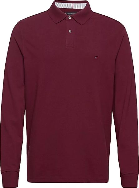Tommy Hilfiger Big and Tall Polo Shirt Langarm Bordeaux - Größe 5XL günstig online kaufen