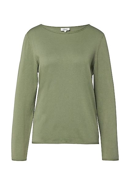 s.Oliver Longpullover Strickpullover Feinstrickpullover mit Rollkanten günstig online kaufen