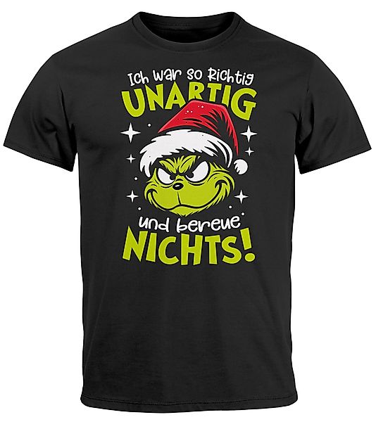 MoonWorks Print-Shirt Herren T-Shirt Weihnachten Grinch günstig online kaufen