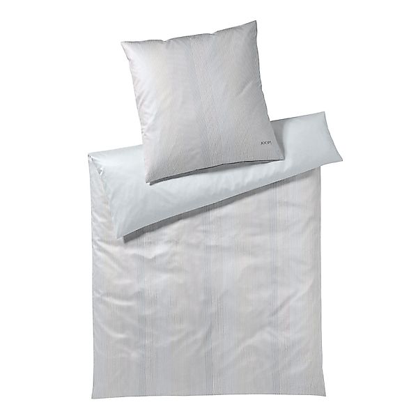 JOOP! Mako Satin Bettwäsche Groove 4107-9 silber Streifen 135x200 günstig online kaufen